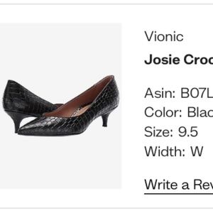 Vionic “Josie” croc size 9.5 Wide Width pump.